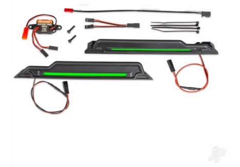 Traxxas LED light kit, green, complete (underbody) (includes 3-volt accessory power supply, power harnesses & mounting hardware) TRX10998-GRN