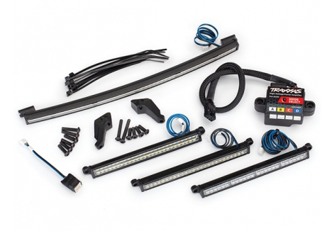 Traxxas LED light set, complete (includes Front light bar (2 pcs), Rear light bar, curved roof light bar, and high-voltage power amplifier) TRX8485