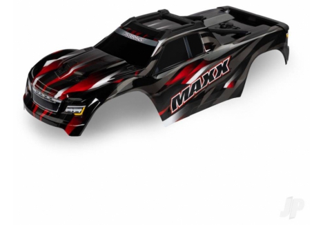 Traxxas Maxx Body 1/10 Painted Decals Red Extended Chassis TRX8918R