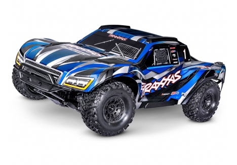 Traxxas Maxx Slash 1:8 4WD RTR Short Course Truck, Blue (+ TQi 2-ch, VXL-6S, Velineon 2000kV, TSM) TRX102076-4-BLUE