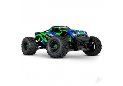 Traxxas Maxx VXL 1:10 4X4 RTR Monster Truck, Green (+ TQi 2-ch, VXL-4S, Velineon 540XL, TSM, WideMaxx, Clipless Body) TRX89086-4-GRN