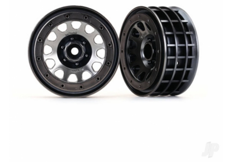 Traxxas Method 105 2.2 Inch RC Crawler Wheels Black Chrome Beadlock TRX8171