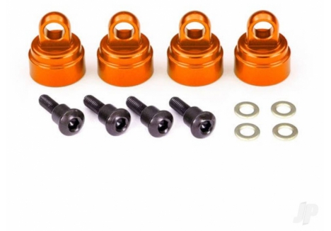 Traxxas Orange Aluminium Shock Caps for Ultra Shocks 4 Pack TRX3767T