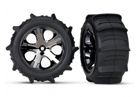 Traxxas Paddle RC Tyres 2.8 Assembled Glued All-Star Black Chrome TRX3776
