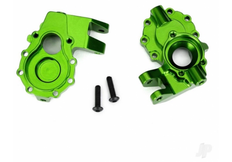 Traxxas Portal housings, inner (Front), 6061-T6 aluminium (Green-anodised) (2 pcs) / 3x12 BCS (2 pcs) TRX8252G