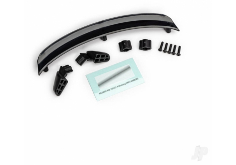 Traxxas RC Model Body Mirrors and Spoiler Kit Black TRX10512