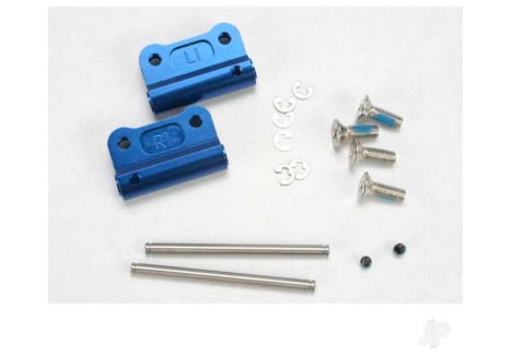 Traxxas Rear Suspension Arm Mounts Blue Anodised Aluminium TRX2798X