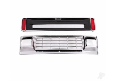 Traxxas Replacement Body Panel Set Front Grille Tailgate LED Lenses 1/18 TRX9819-BLK