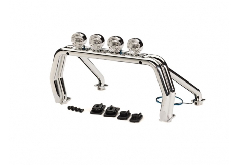 Traxxas Roll Bar Chrome with LED Light Bar RC Crawler TRX9262X