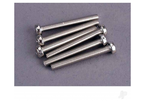 Traxxas Roundhead Machine Screws 3x25mm Silver TRX2569