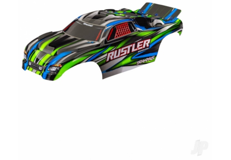 Traxxas Rustler 1/10 RC Stadium Truck Body Shell Green TRX3721-GRN