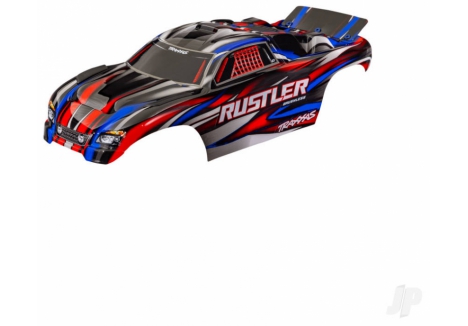 Traxxas Rustler 1/10 RC Stadium Truck Body Shell Red TRX3721-RED