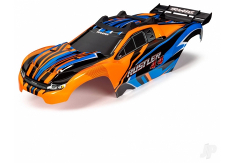 Traxxas Rustler 4X4 1/10 RC Body Shell Orange Blue TRX6734T