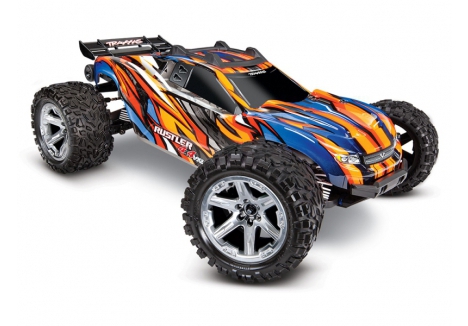 Traxxas Rustler 4X4 VXL 1:10 4WD RTR Brushless Electric Stadium Truck, Orange (+ TQi 2-ch, TSM, VXL-3s, Velineon 3500kV) TRX67076-4-ORNG