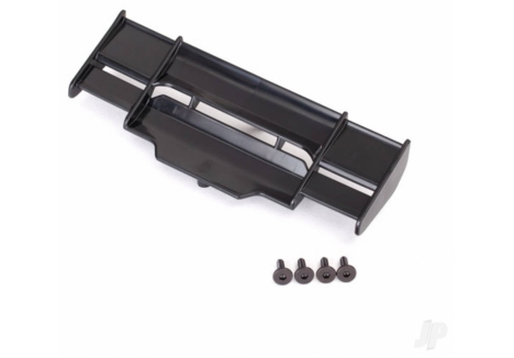 Traxxas Rustler 4X4 Wing Replacement Black with 3x8mm FCS Clips TRX6721