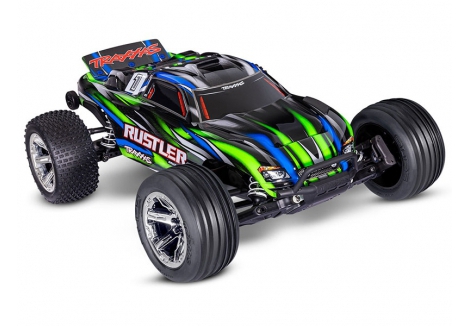 Traxxas Rustler HD 1/10 2WD Brushless RC Stadium Truck Green TRX37354-4-GRN