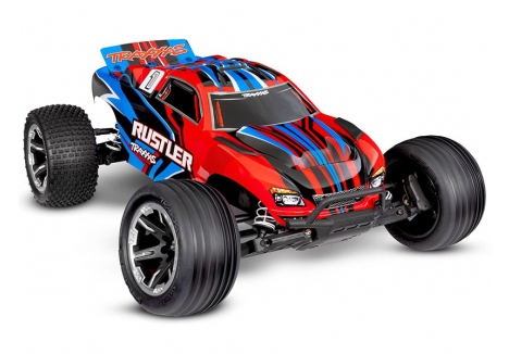 Traxxas Rustler HD 1/10 2WD Brushless RC Stadium Truck Red RTR TRX37254-8-RED