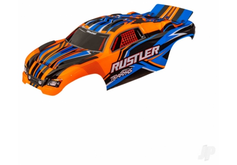 Traxxas Rustler RC Body Orange Painted with Decals TRX3734-ORNG