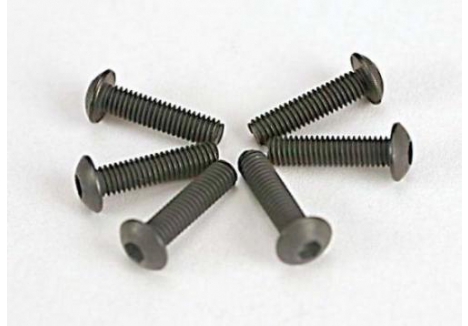 Traxxas Screws, 3x12mm button-head machine (hex drive) (6 pcs) TRX2578