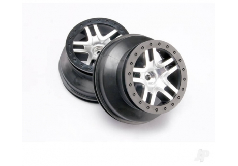 Traxxas SCT Split-Spoke Wheels Chrome Black 2WD Front 1/10 TRX5876