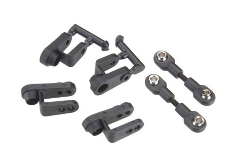 Traxxas Servo horns, steering, Long (2 pcs), Short (2 pcs) / linkage, steering (3x20mm turnbuckle) (2 pcs) / rod ends (Short) (4 pcs) / hollow balls (4 pcs) TRX5345R