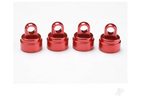 Traxxas Shock Caps Aluminium Red Anodised 4 pcs Ultra Shocks TRX3767X