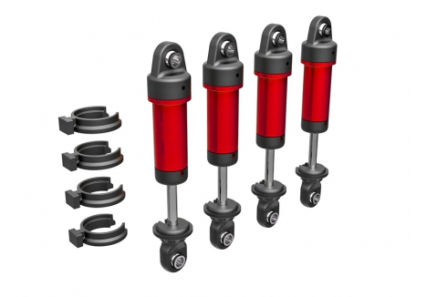 Traxxas Shocks GTM 1/18 Aluminium Red-anodised RC Crawler Set of 4 TRX9764-RED