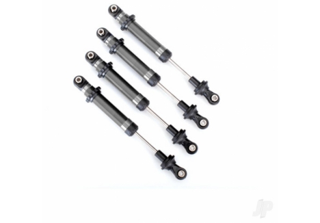 Traxxas Shocks, GTS, Silver aluminium (assembled without springs) (4 pcs) (for use with #8140 TRX-4 Long Arm Lift Kit) TRX8160