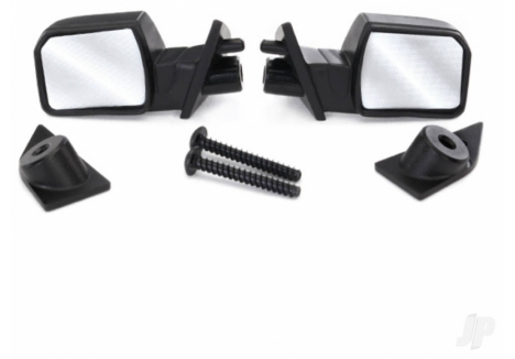 Traxxas Side Mirrors Chrome Left Right with O-rings Body Clips TRX5829