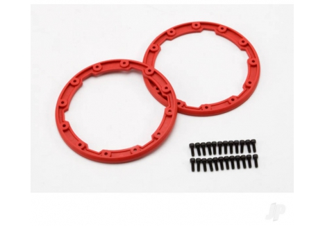 Traxxas Sidewall Protector Beadlock Style Red Pair for Geode Wheels TRX5667