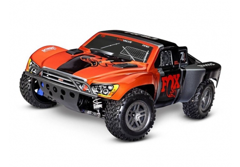 Traxxas Slash 4X4 BL-2S 1:10 4WD RTR Short Course Truck, FOX (+ TQ 2-ch, BL-2s, 3300kV, 2S LiPo, USB-C Charger, Clipless Body) TRX68154-4-FOX