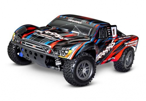 Traxxas Slash 4X4 BL-2S 1:10 4WD RTR Short Course Truck, Red (+ TQ 2-ch, BL-2s, 3300kV, 2S LiPo, USB-C Charger, Clipless Body) TRX68154-4-RED