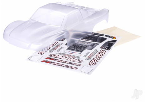 Traxxas Slash 4X4 Clear Body with Window Masks Decal Sheet TRX6965