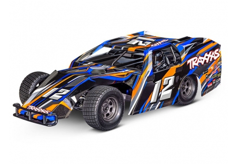 Traxxas Slash Modified BL-2S 1:10 2WD RTR Dirt Oval Racer, Blue (+ TQ 2-ch, BL-2S, 3300kV, 2S LiPo, USB-C Charger) TRX104354-74-BLUE