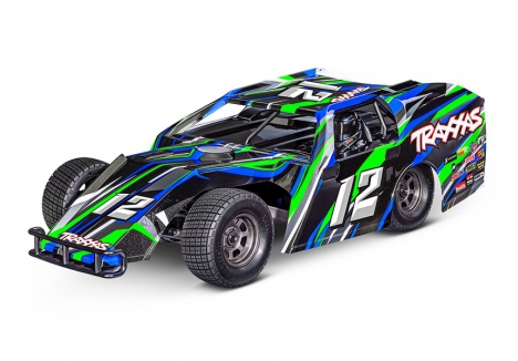 Traxxas Slash Modified BL-2S 1:10 2WD RTR Dirt Oval Racer, Green (+ TQ 2-ch, BL-2S, 3300kV, 2S LiPo, USB-C Charger) TRX104354-74-GRN