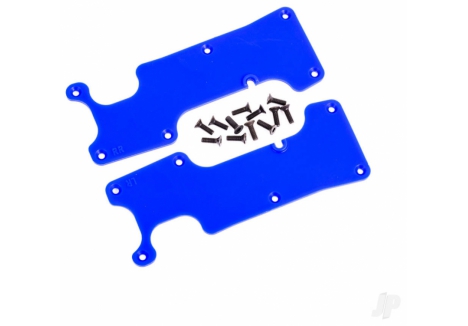 Traxxas Sledge Rear Suspension Arm Covers Blue Left and Right Pair TRX9634X
