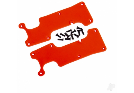 Traxxas Sledge Red Rear Suspension Arm Covers 2.5x8 CCS TRX9634R