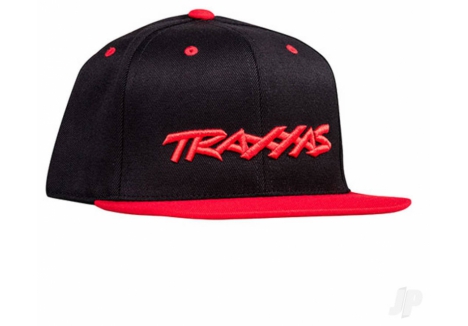 Traxxas Snap Hat Flat Bill Black Red One Size Fits Most TRX1183-BLR