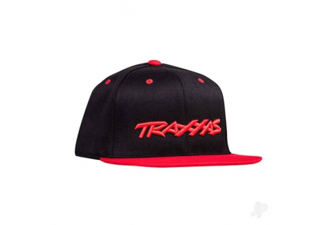 Traxxas Snap Hat Flat Bill Black Red One Size TRX1183-BLR
