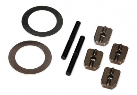 Traxxas Spider gear shaft (2 pcs) / spacers (4 pcs) / 16x23.5x.5 stainless washer (2 pcs) (for #7781X aluminium Differential carrier) TRX7783X