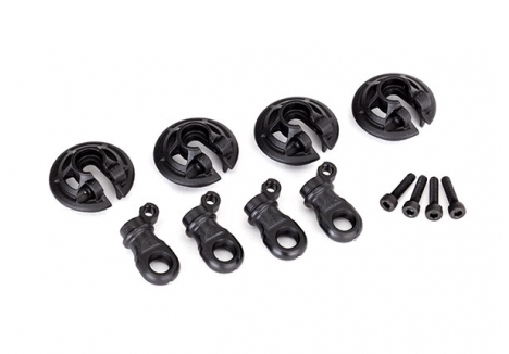 Traxxas Spring retainers, lower (captuRed) (4 pcs) / 2.5x10 CS (4 pcs) TRX8459
