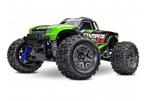 Traxxas Stampede 4X4 BL-2S 1:10 4WD RTR Monster Truck, Green (+ TQ 2-ch, BL-2S, 3300kV, Clipless Body) TRX67154-4-GRN