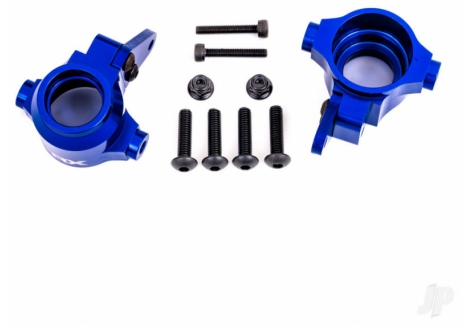 Traxxas Steering Blocks 6061-T6 Aluminium Blue Anodised Sledge TRX9635X