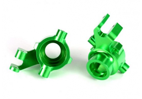 Traxxas Steering blocks, 6061-T6 aluminium (Green-anodised), left & right TRX8937G