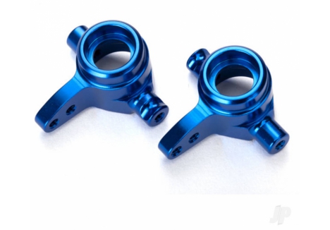 Traxxas Steering blocks, 6061-T6 aluminium, left & right (Blue-anodised) TRX6439