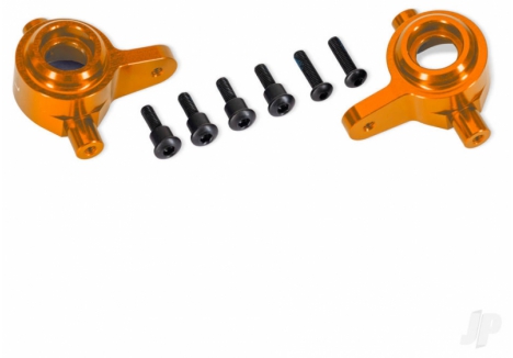 Traxxas Steering blocks, 6061-T6 aluminium (orange-anodised), left & right (for use with #9080 upgrade kit) TRX9064-ORNG