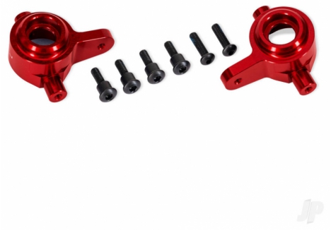 Traxxas Steering blocks, 6061-T6 aluminium (red-anodised), left & right (for use with #9080 upgrade kit) TRX9064-RED