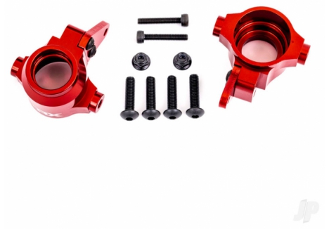 Traxxas Steering blocks, 6061-T6 aluminium (Red-anodised), left & right) / steering block arms (2 pcs) TRX9635R
