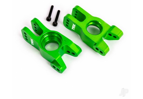 Traxxas Stub Axle Carriers Green Aluminium Left Right TRX9552G