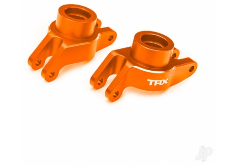 Traxxas Stub Axle Carriers Rear 6061-T6 Aluminium Left Right Orange TRX10252-ORNG